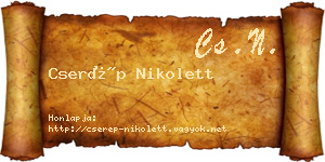 Cserép Nikolett névjegykártya