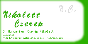 nikolett cserep business card